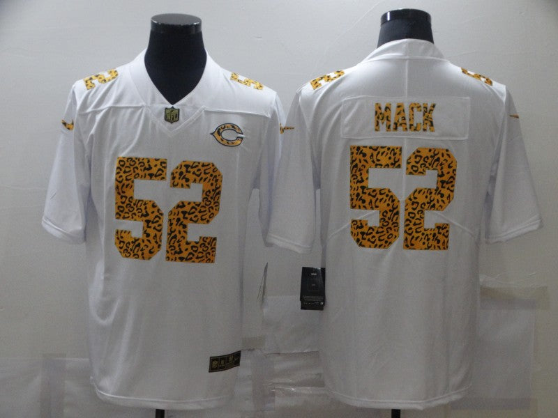 Men's Chicago Bears Khalil Mack Nike Flocked Leopard Print Vapor Limited Jersey