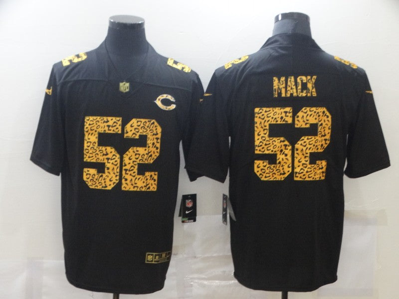 Men's Chicago Bears Khalil Mack Nike Black Leopard Print Vapor Limited Jersey