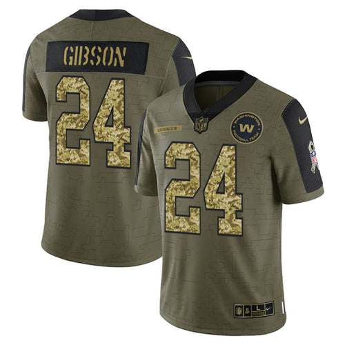 Men's Washington Commanders Antonio Gibson Camo 2021 Salute To Service Limited Player Jersey
