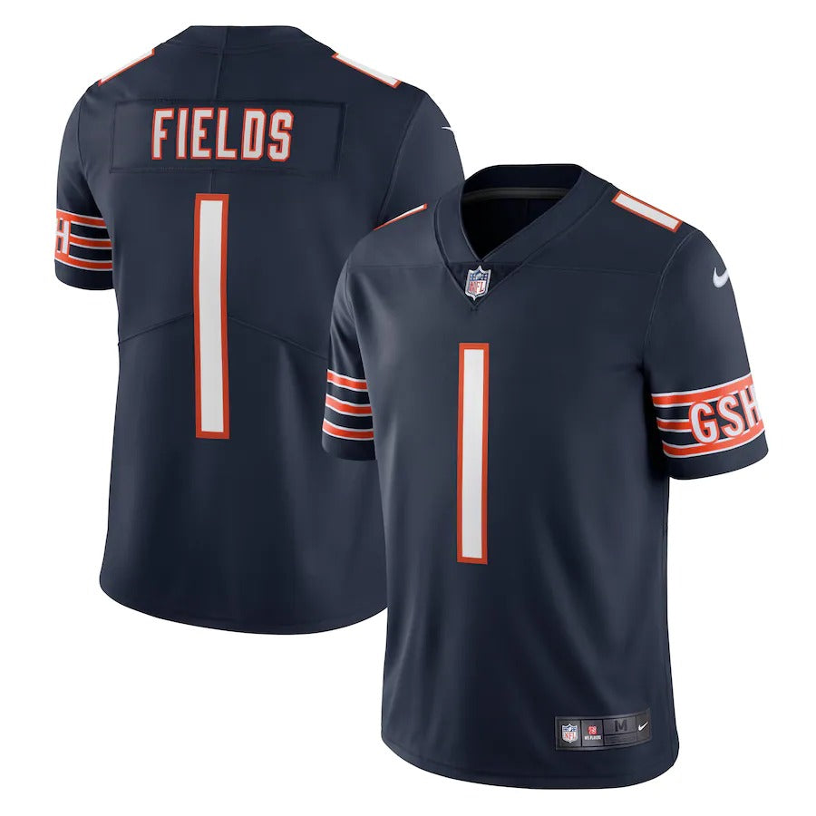 Men's Chicago Bears Justin Fields Nike Navy Vapor Limited Jersey
