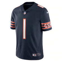 Load image into Gallery viewer, Men&#39;s Chicago Bears Justin Fields Nike Navy Vapor Limited Jersey