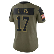 Load image into Gallery viewer, Women&#39;s Buffalo Bills Josh Allen Nike Olive 2021 Salute To Service Limited Player Jersey