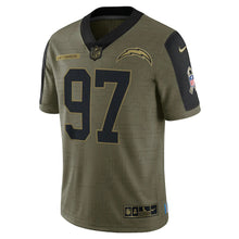 Load image into Gallery viewer, Men&#39;s Los Angeles Chargers Joey Bosa Nike Olive 2021 Salute To Service Limited Player Jersey
