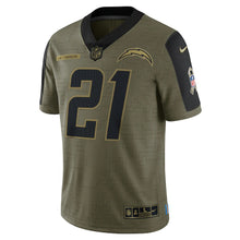 Load image into Gallery viewer, Men&#39;s Los Angeles Chargers LaDainian Tomlinson Nike Olive 2021 Salute To Service Retired Player Limited Jersey