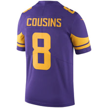 Load image into Gallery viewer, Men&#39;s Minnesota Vikings Kirk Cousins Nike Purple Color Rush Vapor Untouchable Limited Jersey