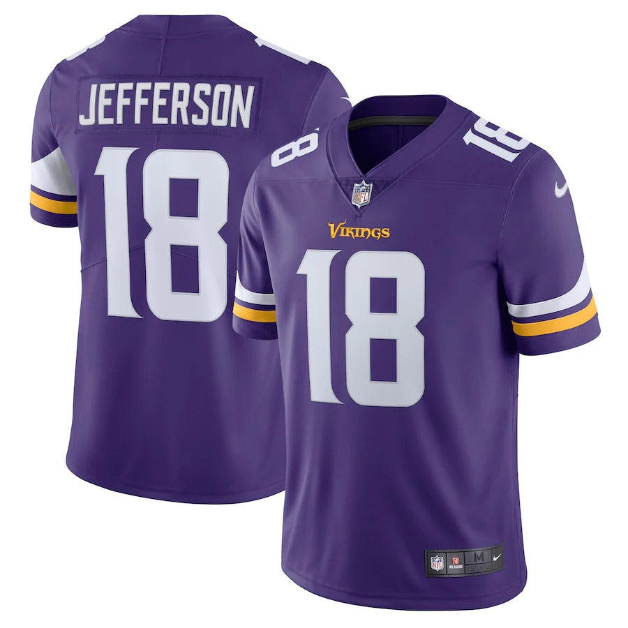 Men's Minnesota Vikings Justin Jefferson Nike Purple Vapor Limited Jersey