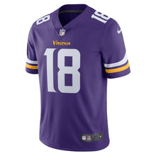 Load image into Gallery viewer, Men&#39;s Minnesota Vikings Justin Jefferson Nike Purple Vapor Limited Jersey