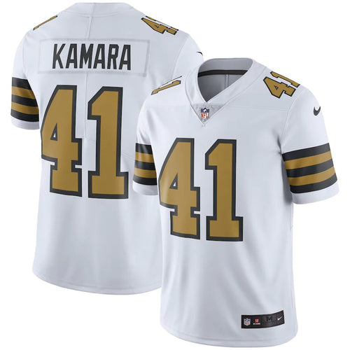 Men's New Orleans Saints Alvin Kamara Nike White Vapor Untouchable Color Rush Limited Player Jersey