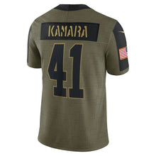 Load image into Gallery viewer, Men&#39;s New Orleans Saints Alvin Kamara Nike Olive 2021 Salute To Service Limited Player Jersey