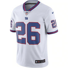 Load image into Gallery viewer, Men&#39;s New York Giants Saquon Barkley Nike White Color Rush Limited Jersey