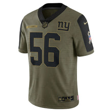 Load image into Gallery viewer, Men&#39;s New York Giants Lawrence Taylor Nike Olive 2021 Salute To Service Retired Player Limited Jersey