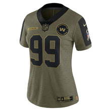 Load image into Gallery viewer, Women&#39;s Washington Football Team Chase Young Nike Olive 2021 Salute To Service Limited Player Jersey