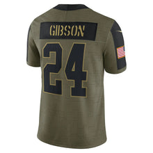Load image into Gallery viewer, Men&#39;s Washington Football Team Antonio Gibson Nike Olive 2021 Salute To Service Limited Player Jersey