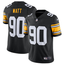 Load image into Gallery viewer, Men&#39;s Pittsburgh Steelers T.J. Watt Nike Black Alternate Vapor Untouchable Limited Jersey