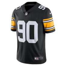 Load image into Gallery viewer, Men&#39;s Pittsburgh Steelers T.J. Watt Nike Black Alternate Vapor Untouchable Limited Jersey