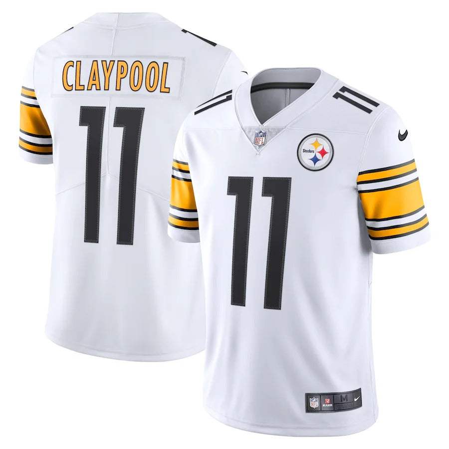 Men's Pittsburgh Steelers Chase Claypool Nike White Vapor Limited Jersey