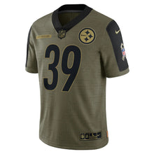 Load image into Gallery viewer, Men&#39;s Pittsburgh Steelers Minkah Fitzpatrick Nike Olive 2021 Salute To Service Limited Player Jersey