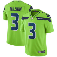 Load image into Gallery viewer, Men&#39;s Seattle Seahawks Russell Wilson Nike Neon Green Vapor Untouchable Color Rush Limited Player Jersey
