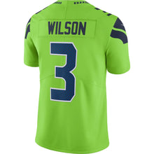Load image into Gallery viewer, Men&#39;s Seattle Seahawks Russell Wilson Nike Neon Green Vapor Untouchable Color Rush Limited Player Jersey