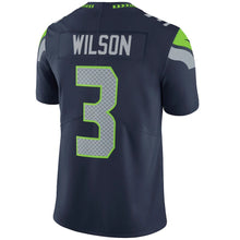 Load image into Gallery viewer, Men&#39;s Seattle Seahawks Russell Wilson Nike College Navy Vapor Untouchable Limited Player Jersey