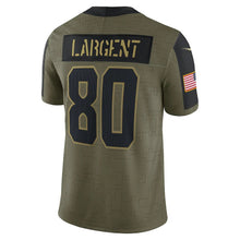 Load image into Gallery viewer, Men&#39;s Seattle Seahawks Steve Largent Nike Olive 2021 Salute To Service Retired Player Limited Jersey