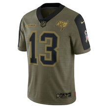 Load image into Gallery viewer, Men&#39;s Tampa Bay Buccaneers Mike Evans Nike Olive 2021 Salute To Service Limited Player Jersey