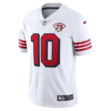 Load image into Gallery viewer, Men&#39;s San Francisco 49ers Jimmy Garoppolo Nike White 75th Anniversary 2nd Alternate Vapor Limited Jersey