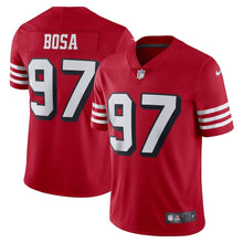 Load image into Gallery viewer, Men&#39;s San Francisco 49ers Nick Bosa Nike Red Alternate Vapor Limited Player Jersey