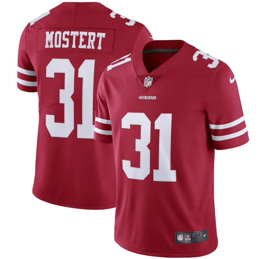 Men's San Francisco 49ers Raheem Mostert Nike Scarlet Vapor Limited Jersey