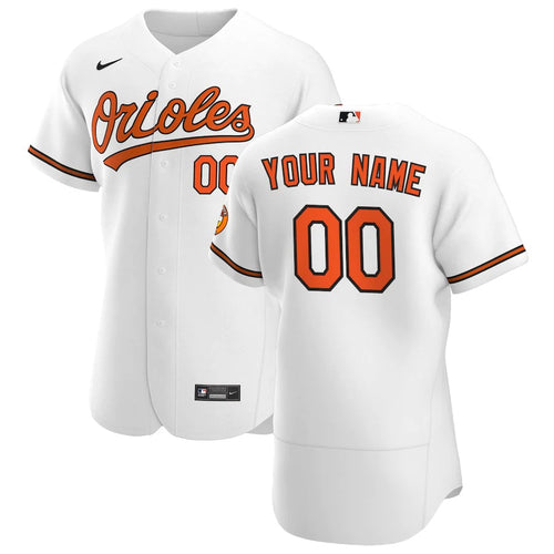 Men's Baltimore Orioles Nike White Home Authentic Custom Jersey