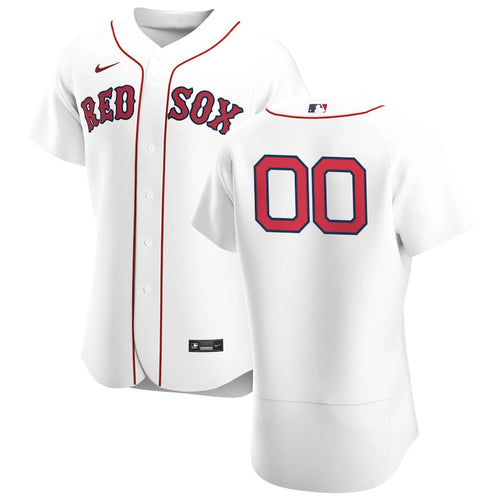 Men's Boston Red Sox Nike White Home Authentic Custom Jersey