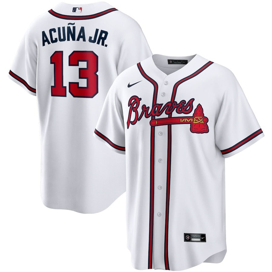 Men's Atlanta Braves Ronald Acuna Jr. Nike White Home Replica Player Name Jersey