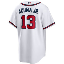 Load image into Gallery viewer, Men&#39;s Atlanta Braves Ronald Acuna Jr. Nike White Home Replica Player Name Jersey