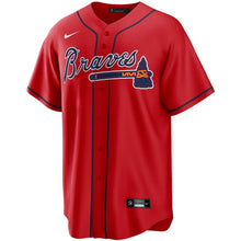Load image into Gallery viewer, Men&#39;s Atlanta Braves Ronald Acuna Jr. Nike Red Alternate Replica Player Name Jersey