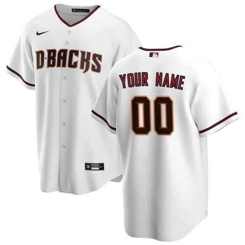Men's Arizona Diamondbacks Nike White Home Replica Custom Jersey
