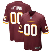 Load image into Gallery viewer, Men&#39;s Washington Football Team Nike Burgundy Custom Game Jersey