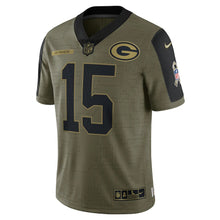 Load image into Gallery viewer, Men&#39;s Green Bay Packers Bart Starr Nike Olive 2021 Salute To Service Retired Player Limited Jersey