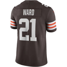 Load image into Gallery viewer, Men&#39;s Cleveland Browns Denzel Ward Nike Brown Vapor Limited Jersey