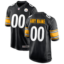 Load image into Gallery viewer, Men&#39;s Pittsburgh Steelers Nike Black Custom Game Jersey