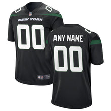 Load image into Gallery viewer, Men&#39;s New York Jets Nike Stealth Black Alternate Custom Game Jersey