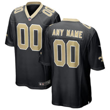 Load image into Gallery viewer, Men&#39;s New Orleans Saints Nike Black Custom Game Jersey