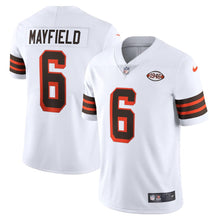Load image into Gallery viewer, Men&#39;s Cleveland Browns Baker Mayfield Nike White 1946 Collection Alternate Vapor Limited Jersey