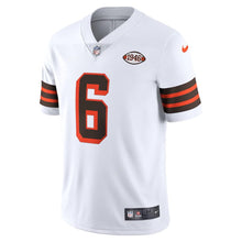 Load image into Gallery viewer, Men&#39;s Cleveland Browns Baker Mayfield Nike White 1946 Collection Alternate Vapor Limited Jersey