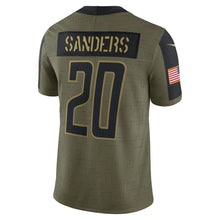 Load image into Gallery viewer, Men&#39;s Detroit Lions Barry Sanders Nike Olive 2021 Salute To Service Retired Player Limited Jersey