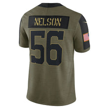 Load image into Gallery viewer, Men&#39;s Indianapolis Colts Quenton Nelson Nike Olive 2021 Salute To Service Limited Player Jersey