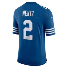 Load image into Gallery viewer, Men&#39;s Indianapolis Colts Carson Wentz Nike Royal Alternate Vapor Limited Jersey