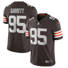 Load image into Gallery viewer, Men&#39;s Cleveland Browns Myles Garrett Nike Brown Vapor Limited Jersey