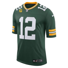 Load image into Gallery viewer, Men&#39;s Green Bay Packers Aaron Rodgers Nike Green Captain Vapor Limited Jersey