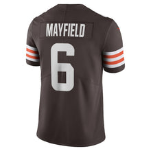 Load image into Gallery viewer, Men&#39;s Cleveland Browns Baker Mayfield Nike Brown Vapor Limited Player Jersey