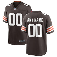 Load image into Gallery viewer, Men&#39;s Nike Cleveland Browns Brown Custom Game Jersey